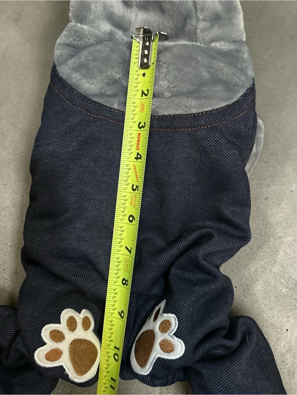 Unifull Gray Bear Plush Hooded Dog Jumpsuit Size L